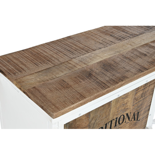 CONSOLA METAL 165X35,5X83,8 CARRITO HELADOS BLANCO