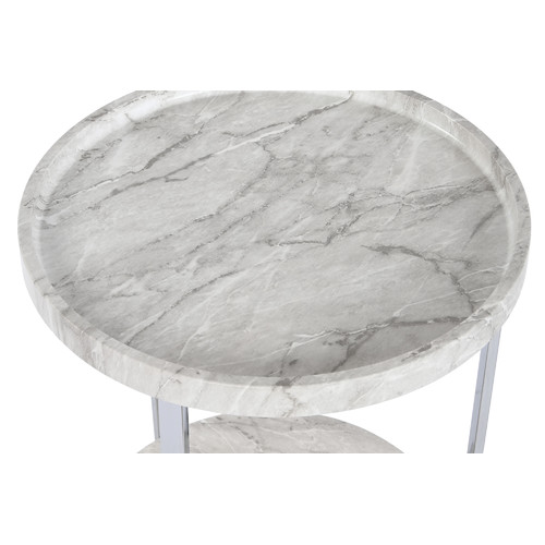 MESITA AUXILIAR MDF METAL 40X40X53 SIMIL MARMOL