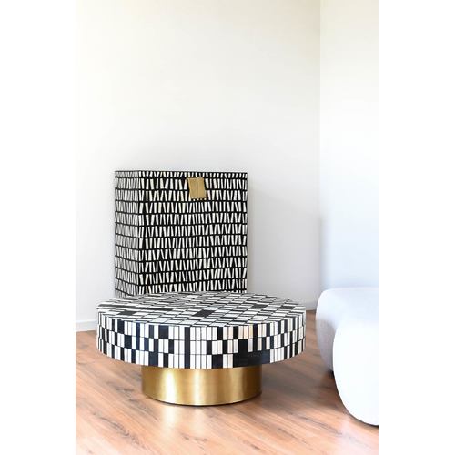 MESA CENTRO HUESO METAL 100X100X40 63,43 TARACEA