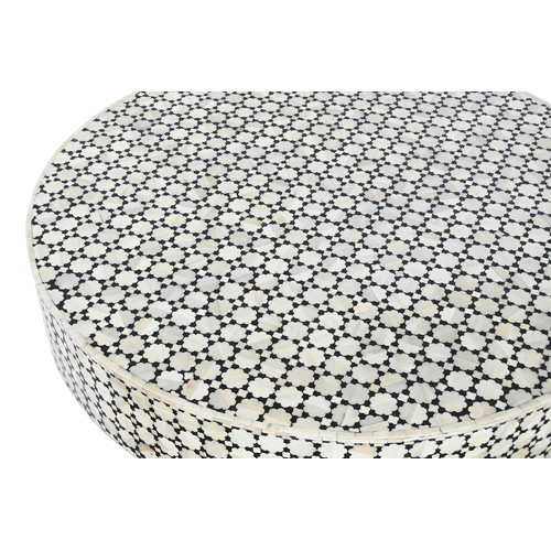 MESA CENTRO HUESO 100X100X42 42,78 TARACEA BICOLOR