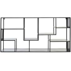 ESTANTERIA PARED METAL 120X20X60 ENVEJECIDO NEGRO