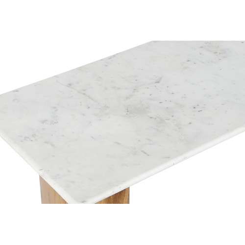 CONSOLA MARMOL MANGO 120X38X77 GROSOR 15MM. BLANCO