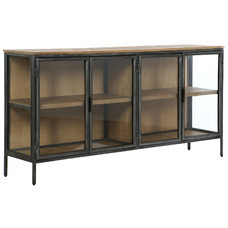 APARADOR MADERA METAL 180X40X90 74,30 NATURAL