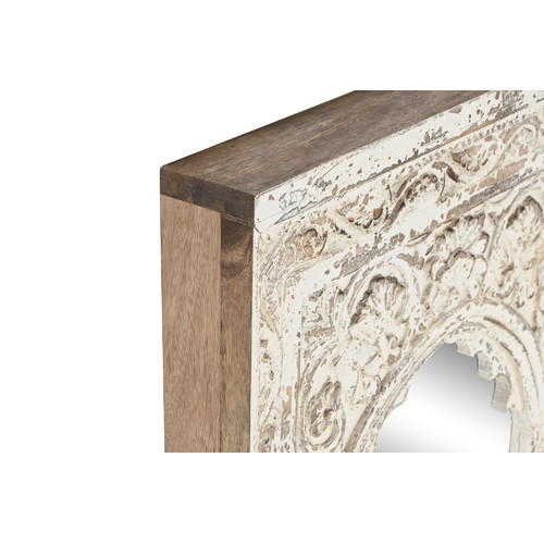 ESPEJO MANGO 60X6X87 TALLADO BLANCO