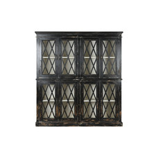 VITRINA CRISTAL 170X40X183 39,16 ENVEJECIDO NEGRO