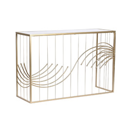 CONSOLA METAL ESPEJO 120X40X80 DORADO