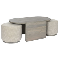 MESA CENTRO SET 3 MANGO POLIESTER 117X56X48 GRIS