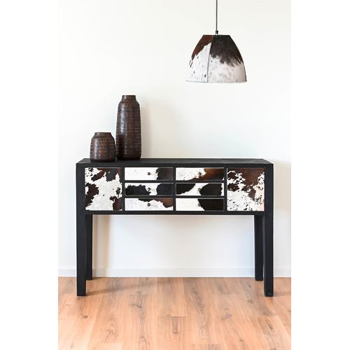 CONSOLA MANGO PIEL 135X40X94 VACA