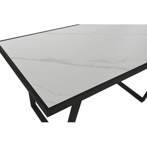 MESA COMEDOR METAL CERAMICA 150X80X75 42,35 NEGRO