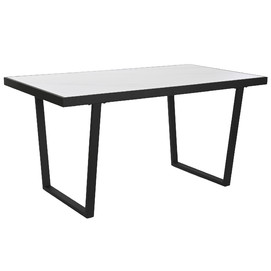 MESA COMEDOR METAL CERAMICA 150X80X75 42,35 NEGRO