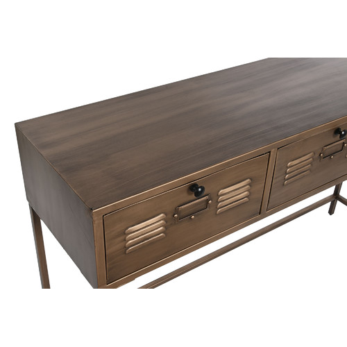 CONSOLA METAL 125,5X37X77 TAQUILLA DORADO