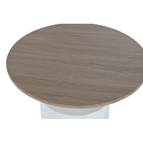 MESITA AUXILIAR METAL MDF 55X55X53 BLANCO