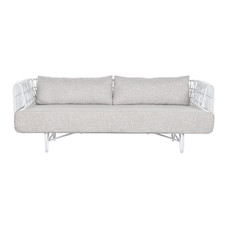 SOFA METAL POLIESTER 180X66X66 BLANCO