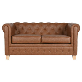SOFA POLIESTER MADERA 151X79X70 2 PLAZAS MARRON