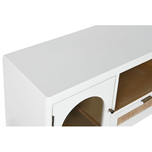 MUEBLE TV PAULOWNIA CRISTAL 120X40X50 BLANCO