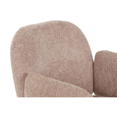 SILLA POLIESTER METAL 60X62X88 BOUCLE ROSA