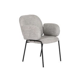 SILLA POLIESTER METAL 60X62X84 BOUCLE GRIS
