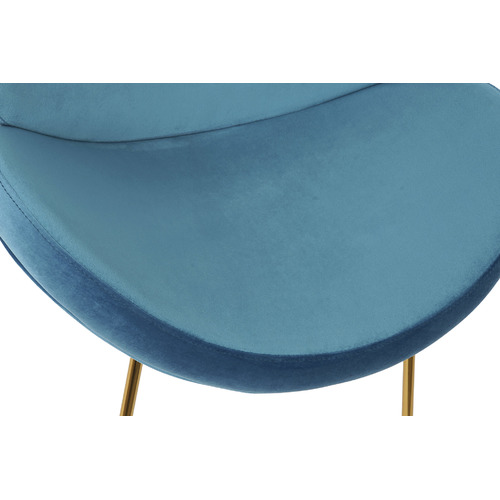 SILLA POLIESTER METAL 63X57X73 TERCIOPELO AZUL