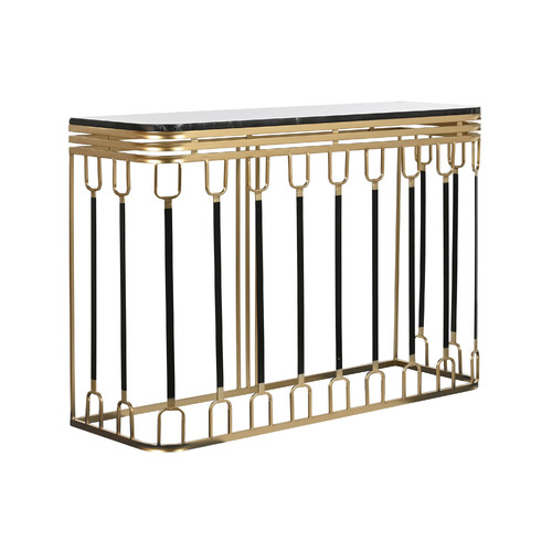 CONSOLA METAL MARMOL 120X40X84 20,00 NEGRO