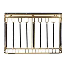 CONSOLA METAL MARMOL 120X40X84 20,00 NEGRO