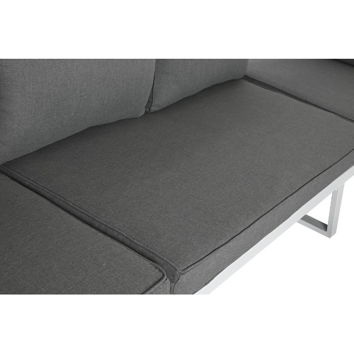 SOFA SET 3 METAL POLIESTER 198X68X65 GRIS