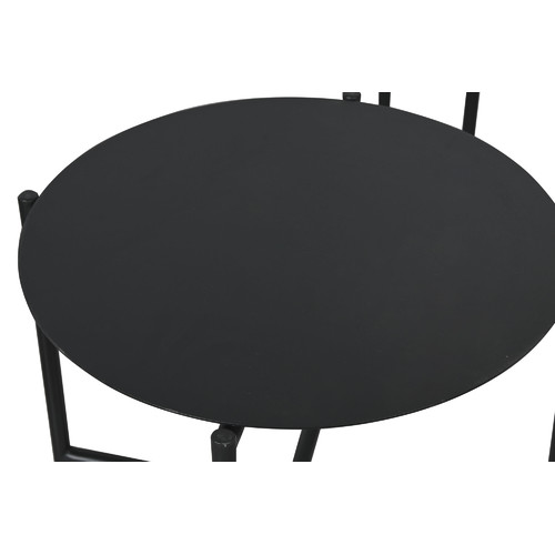 SOFA SET 5 ACERO POLIESTER 121X70X75 NEGRO