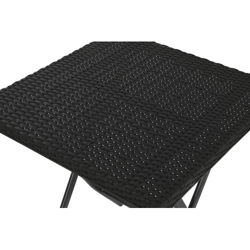 MESA SET 3 RATAN SINTETICO ACERO 58X58X71,5 NEGRO