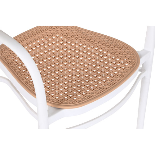 SILLA PP 56X52X86,5 SIMIL RATAN BLANCO