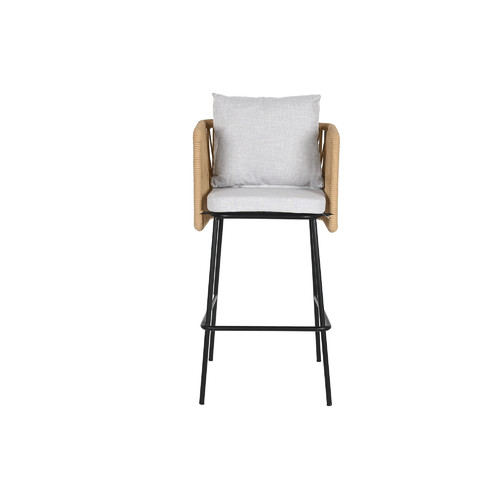 TABURETE ACERO POLIESTER 59X58X100 GRIS