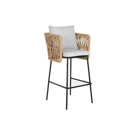 TABURETE ACERO POLIESTER 59X58X100 GRIS