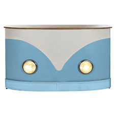 MUEBLE BAR HIERRO MANGO 157X52X90 FOCOS TURQUESA