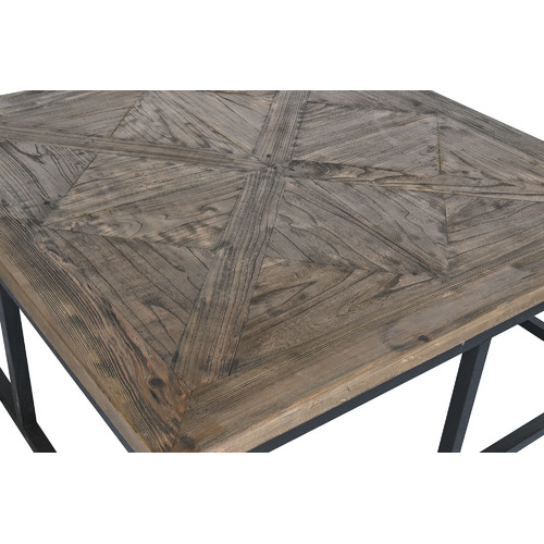 MESA CENTRO MADERA METAL 120X120X47,5 33,00