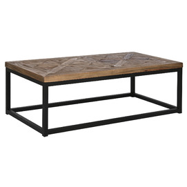 MESA CENTRO MADERA METAL 125X65X41 23,00 NATURAL