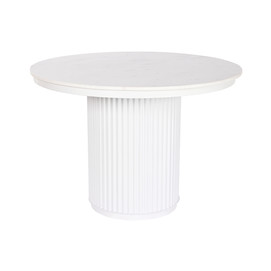 MESA COMEDOR MARMOL METAL 110X110X76 53,20 BLANCO