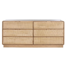 COMODA ROBLE RATAN 182X45X81 97,20 VENEER NATURAL