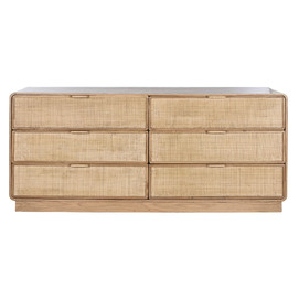 COMODA ROBLE RATAN 182X45X81 97,20 VENEER NATURAL