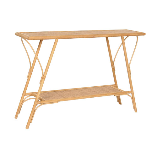 CONSOLA RATAN 125X30X81 NATURAL MARRON