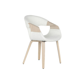 SILLA MADERA POLIESTER 52,5X67,5X82 BLANCO