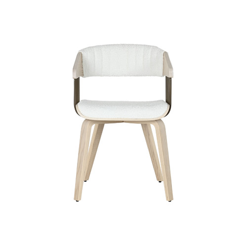 SILLA MADERA POLIESTER 51X55X76,5 BLANCO