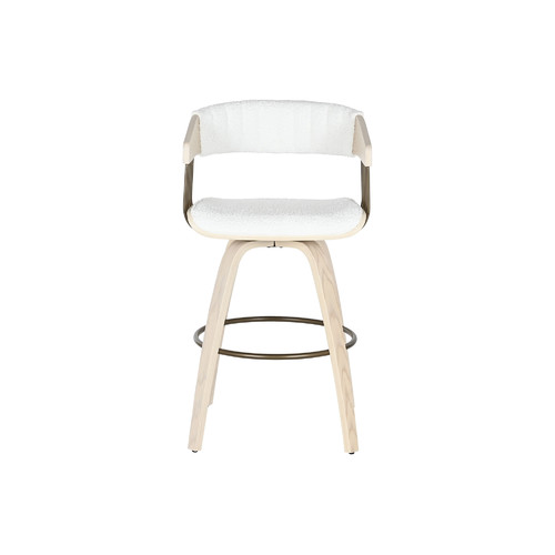 TABURETE MADERA POLIESTER 51,5X47,5X94,5 BLANCO