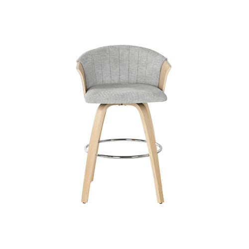 TABURETE MADERA POLIESTER 58X56X95 GRIS