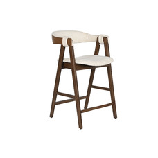 TABURETE MADERA CAUCHO 54X58X86 BUCLE BLANCO