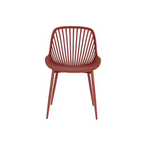 SILLA METAL PP 57,5X50,5X81 TERRACOTA