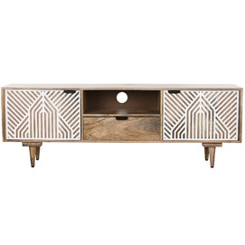 MUEBLE TV MANGO 160X41X55 BLANCO