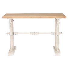 CONSOLA ABETO MDF 120X50X77 DECAPE BLANCO