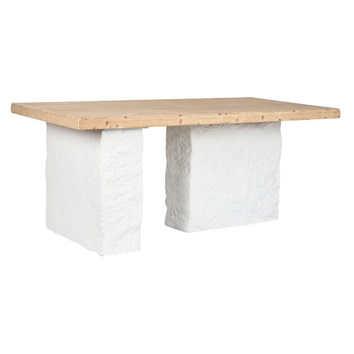 MESA COMEDOR ABETO RESINA 180X90X77 54,80 BLANCO