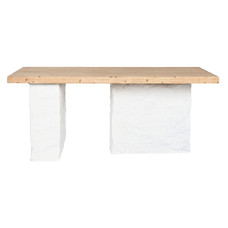 MESA COMEDOR ABETO RESINA 180X90X77 54,80 BLANCO