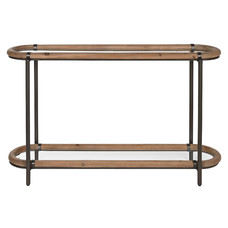 CONSOLA ABETO CRISTAL 131X36X81 NATURAL