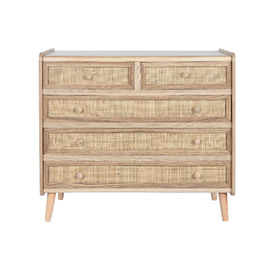 COMODA PAULOWNIA RATAN 80X35X77 17,60 NATURAL