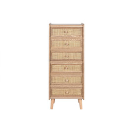 CHIFONIER PAULOWNIA RATAN 40X30X104 14,30 NATURAL